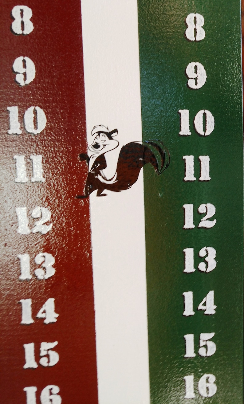 Maroon White and Green Scoreboard With Drink Stand for - Etsy
