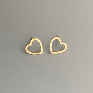 Earrings out of 18kt Gold, hearts image 1