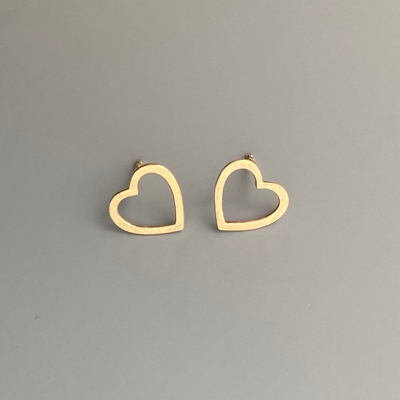 Earrings out of 18kt Gold, hearts image 1