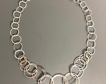 Necklace Circles made of silver