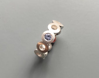 Silberring mit Safir