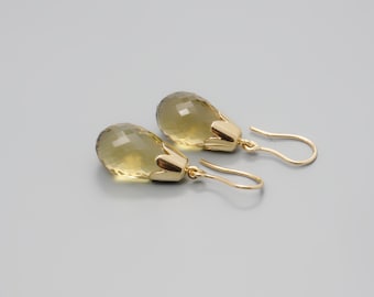 Ohrringe aus  750 Gold mit Bierquarz