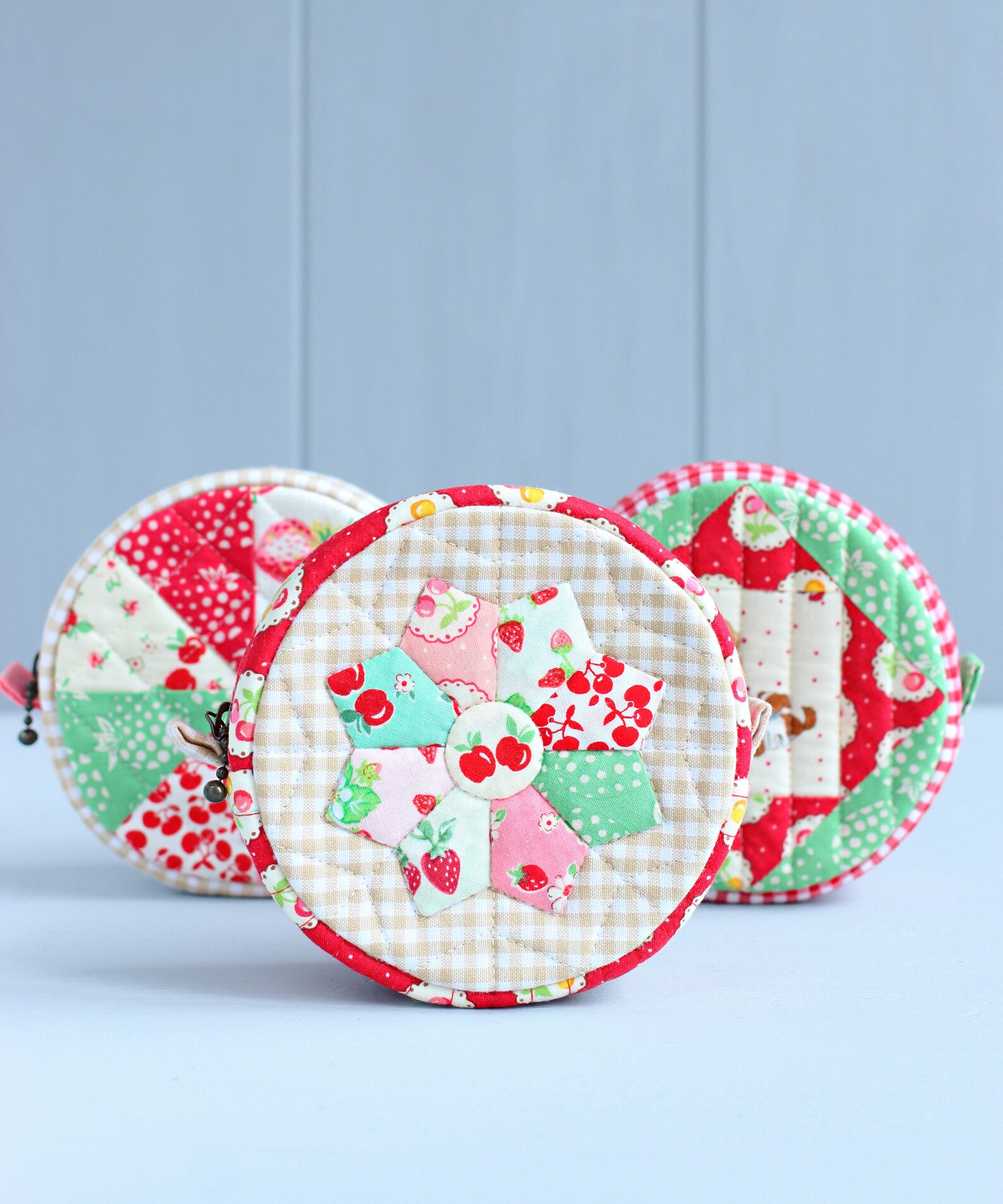 PDF Three Round Pouches Sewing Pattern DIY Quilted Pouch Etsy