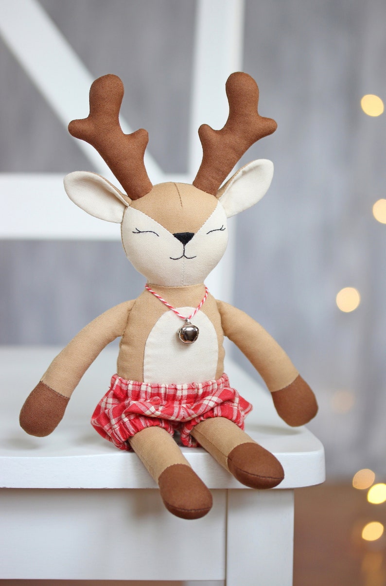 Sewing Pattern /& Tutorial \u2014 Rag Doll or Christmas Decoration Christmas Doll 2 PDF: Elf Reindeer Deer DIY Christmas Gift Animal Doll