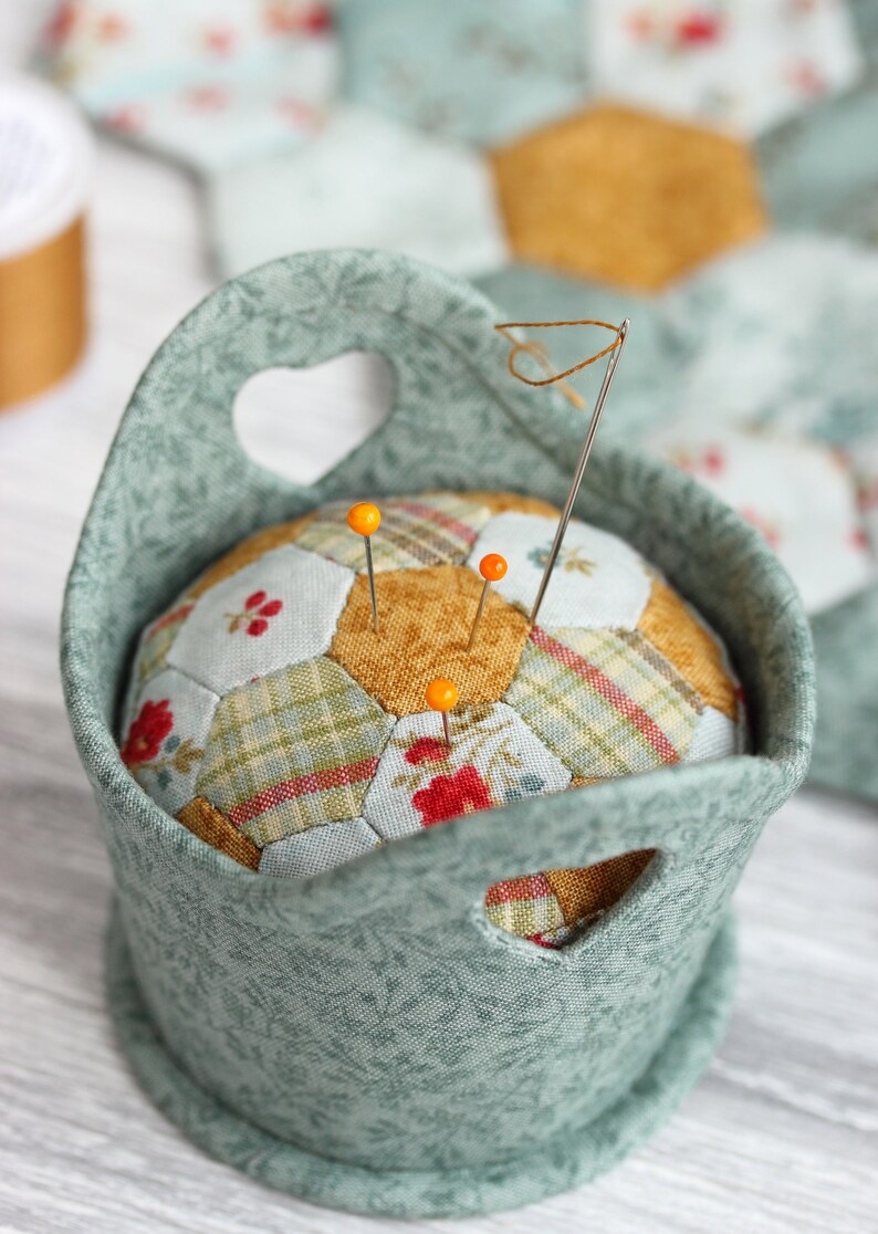 PDF Basket With Hexies Pincushion Sewing Pattern & Tutorial Etsy UK