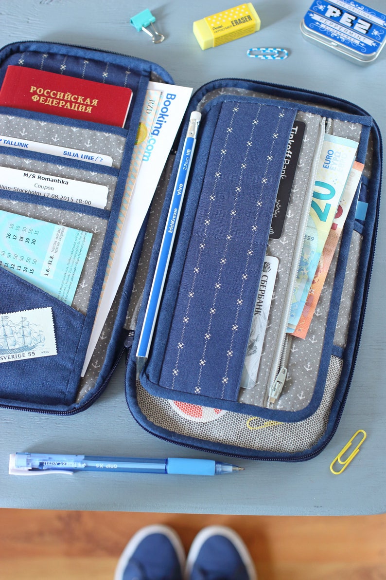PDF Sewing Pattern & Sewing Tutorial Travel Wallet / Travel Etsy UK