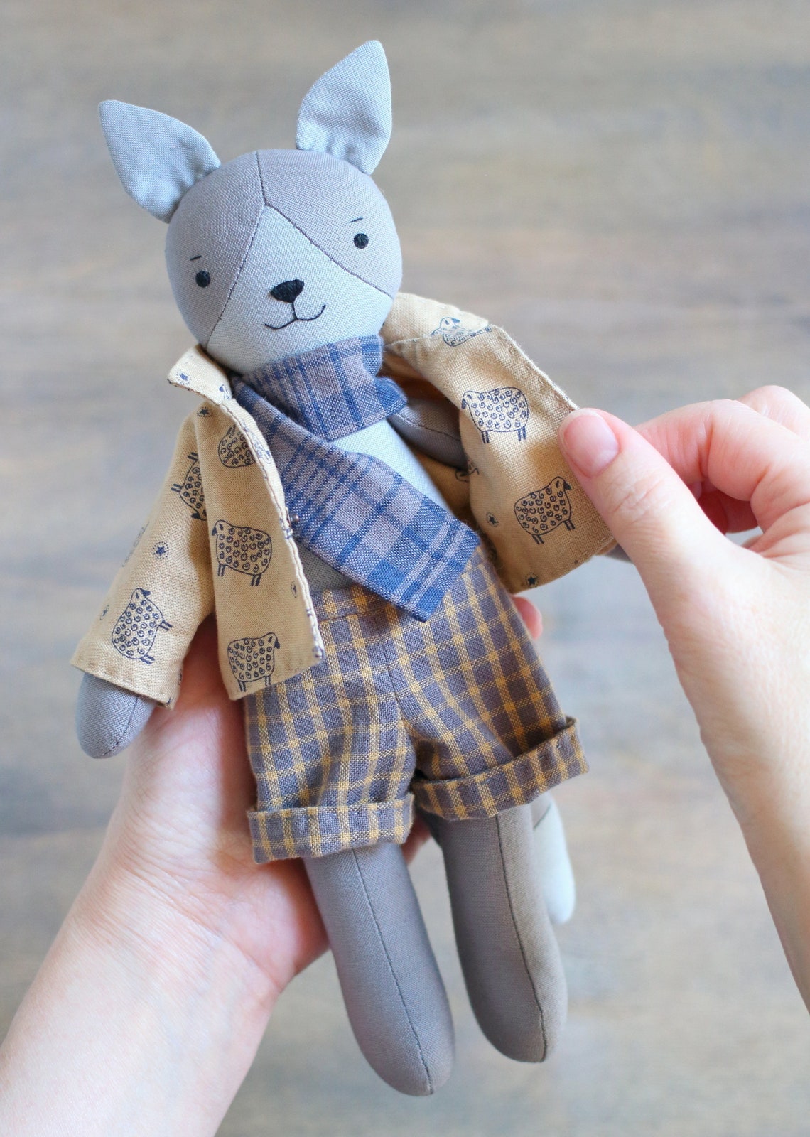 PDF Wolf Sewing Pattern & Tutorial DIY Forest Animal Stuffed Etsy