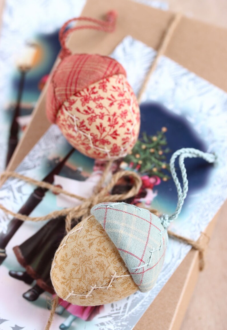 PDF Acorn and Pine Cone Sewing Pattern Fabric Christmas | Etsy