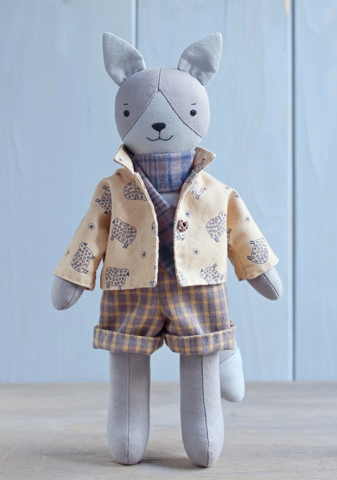 PDF Wolf Sewing Pattern & Tutorial DIY Forest Animal Stuffed Etsy