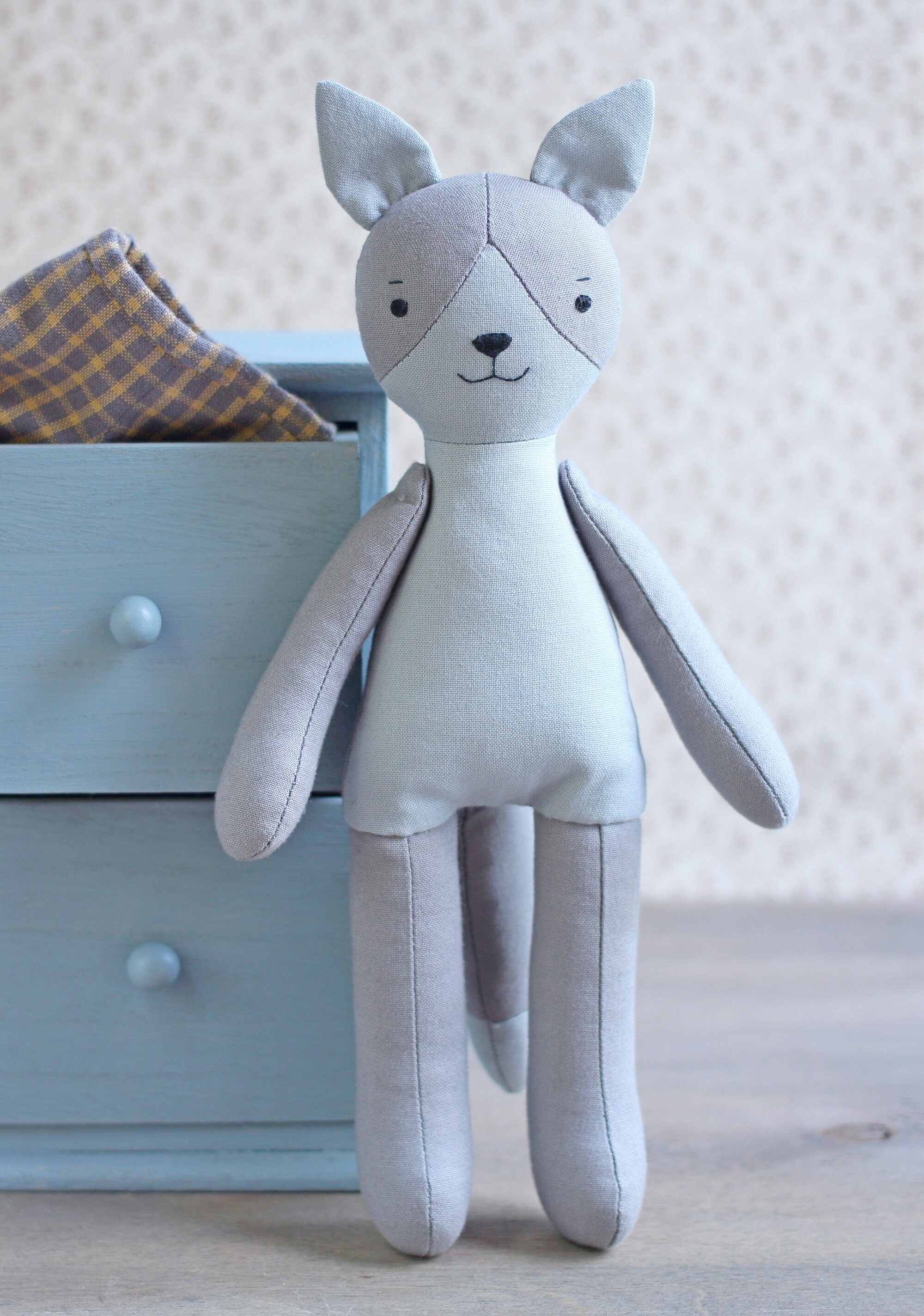 PDF Wolf Sewing Pattern & Tutorial DIY Forest Animal Stuffed Etsy UK
