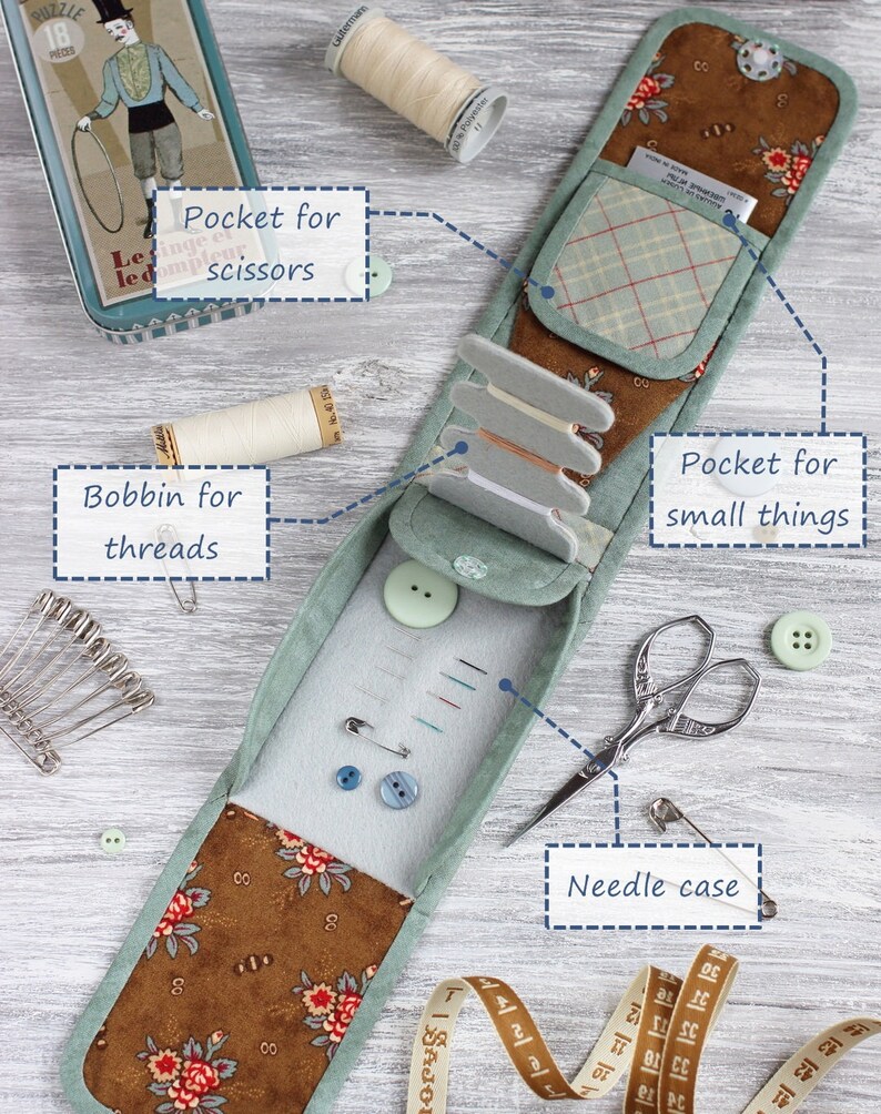 PDF Sewing Organizer Sewing Pattern & Sewing Tutorial Travel Etsy