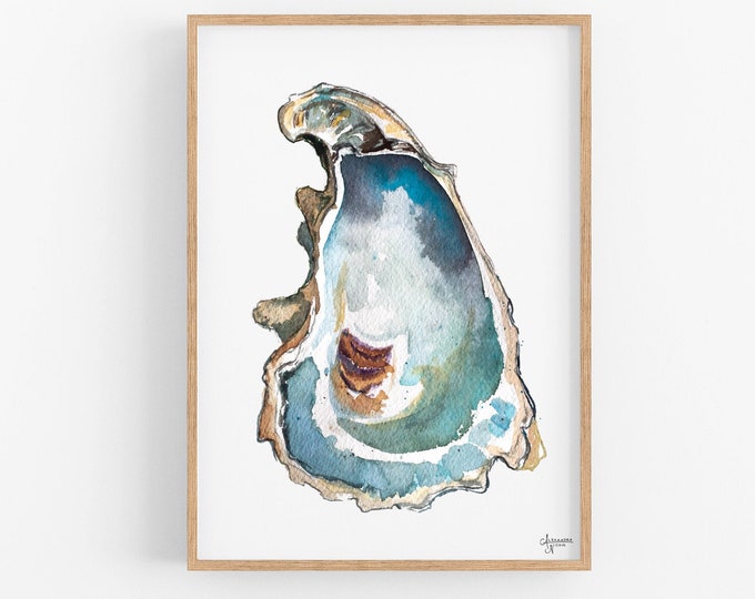 Oysters: Watercolor