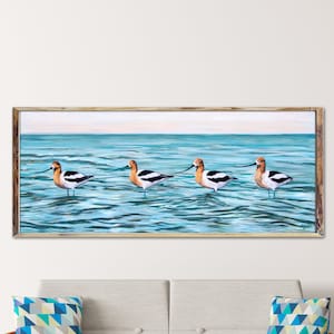 American Avocet, Avocet Painting, Shorebird Painting, Shorebird Art, Coastal Bird Art, Shore birds Coastal Art Print