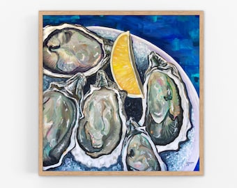 Appalachicola Oysters, Oyster Art, Oysters on the Halfshell, Restaurant Art