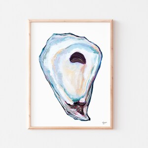 Oyster Print, Oyster Art, Oyster Shell Print image 1