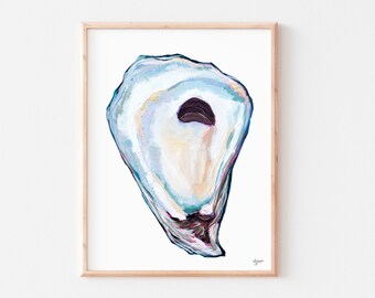 Oyster Shell Fine Art Print: Coastal Wall Decor