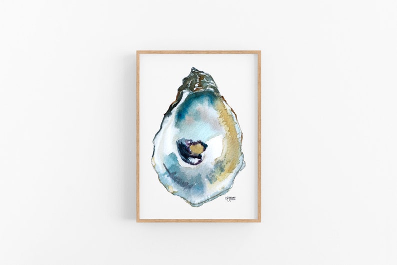 Art Print Set, Oyster Painting, Discounted Prints, Gallery Wall Art, Oyster Art, Coastal Art, Beach House Decor, Unframed image 4