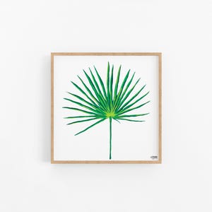 Palmetto Leaf Print, Palmetto Decor, Palmetto Wall Art, Botanical Print, Tropical Art, Tropical Wall Art, Palmetto Painting, Green Leaf