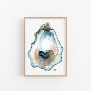 Art Print Set, Oyster Painting, Discounted Prints, Gallery Wall Art, Oyster Art, Coastal Art, Beach House Decor, Unframed image 5