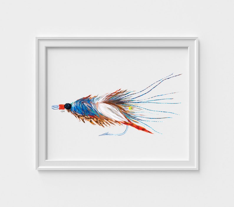 Fish Flies Saltwater Fly Fishing Lure Gift Fish Wall Art Etsy