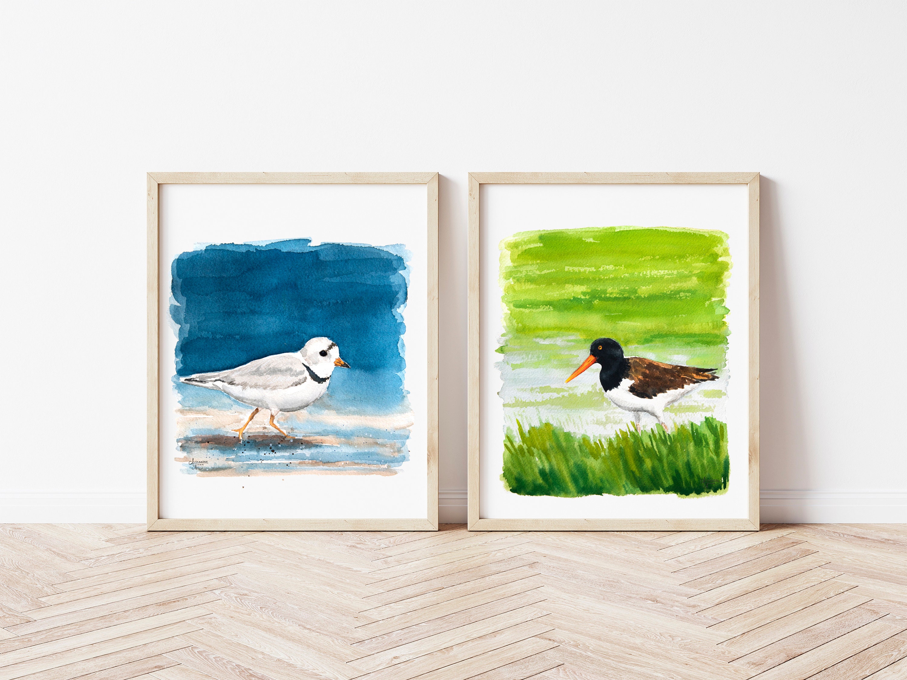 Coastal Bird Art Bird Print Set Gallery Wall Art Print Set | Etsy