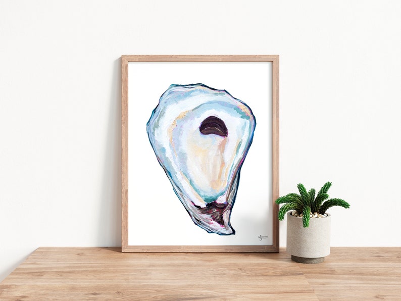 Oyster Print, Oyster Art, Oyster Shell Print image 4