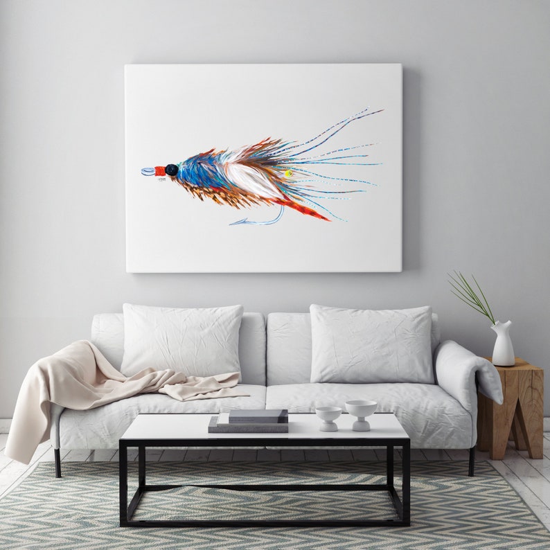 Fish Flies Saltwater Fly Fishing Lure Gift Fish Wall Art Etsy
