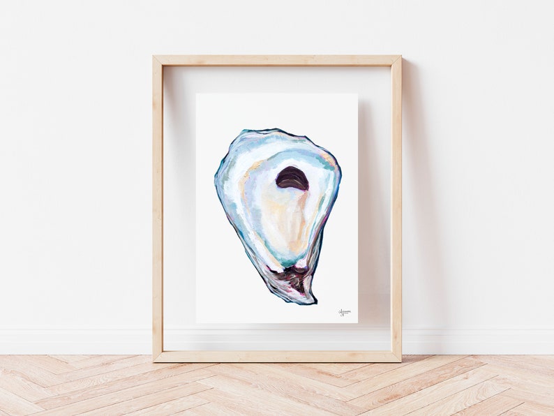 Oyster Print, Oyster Art, Oyster Shell Print image 3