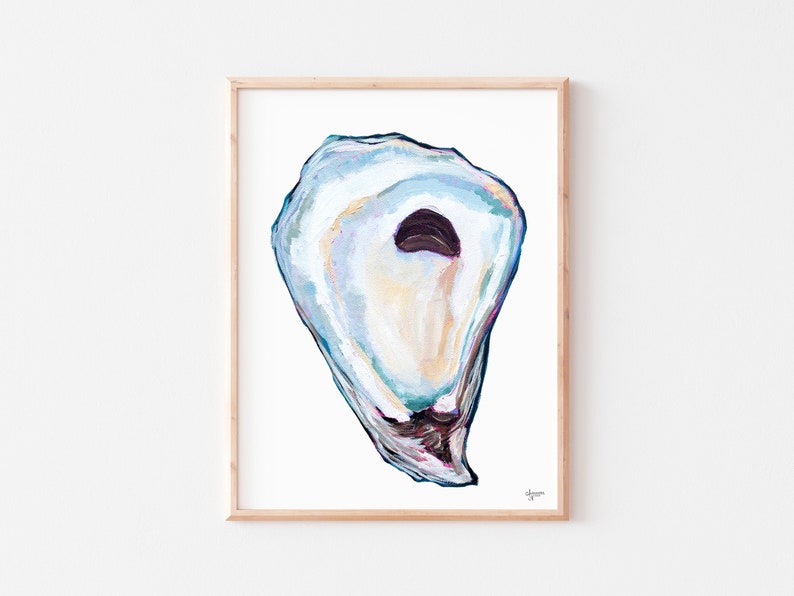 Oyster Print, Oyster Art, Oyster Shell Print image 1