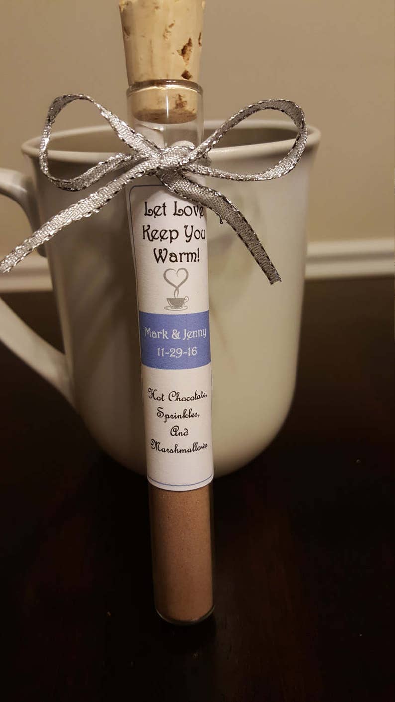 NEW Set of 10 Hot Chocolate Tube Wedding or Party Favors Etsy