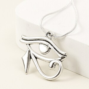 Eye of Horus Tibetan Silver Necklace ~ boho jewellery, charm necklace, silver necklace, mens jewelry, gift idea, festival jewellery