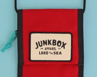 The Pouch in Red ~ cross body bag, holiday accessories, festival style, bumbag, belt bag, unisex, mini bag, recycled plastic
