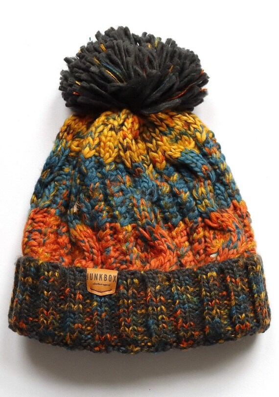 Mens orange bobble hat cheap