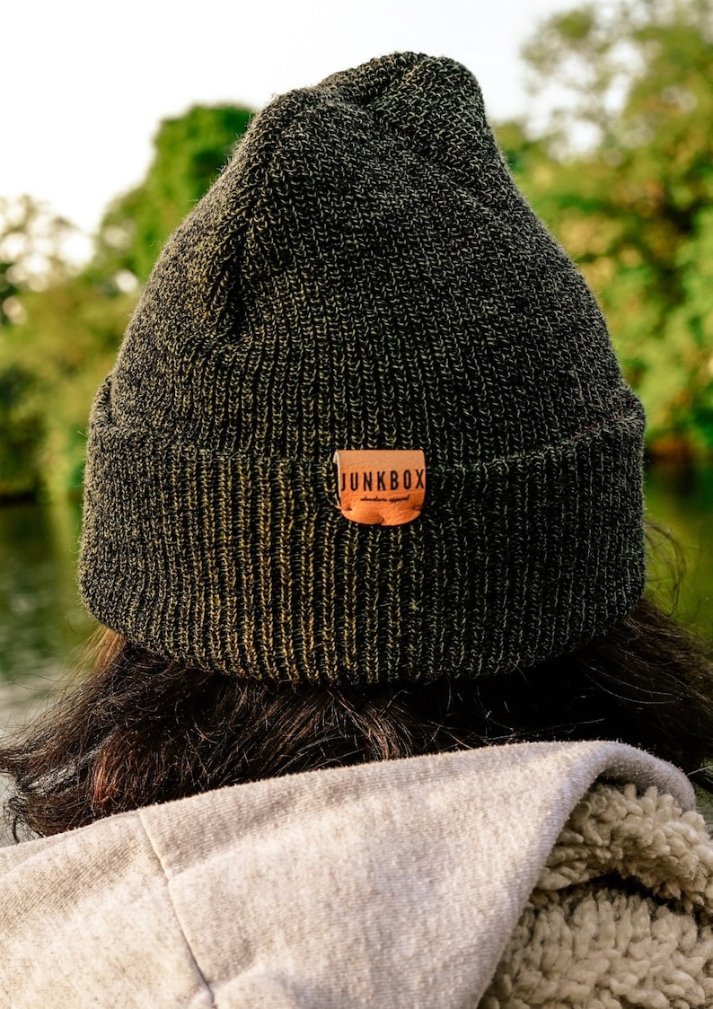 woolly hat retro hat gifts for her gifts for him hat unisex Forest Green UNISEX knitted beanie hat ~ headwear casual hat cuff beanie