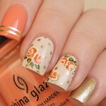 Rusty orange roses nail decals/ Orange rose stickers/ Nail water decals/ Nail stickers/ Floral nail decorations/ Nail art supplies/art. 499