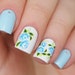 hanzlik04 reviewed Light blue roses nail water decals/ Nail art stickers/ Nail decorations/ Floral nails/ Nail/ Manicure supplies/art. ble1438