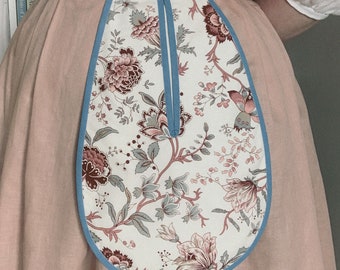 Bolsillo colgante de chintz de algodón, siglo XVIII