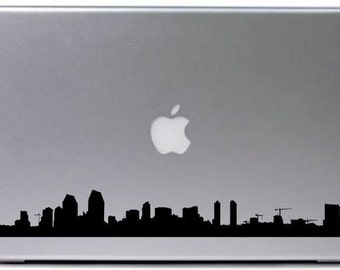 San Diego City Skyline Decal Sticker Laptop Car Window