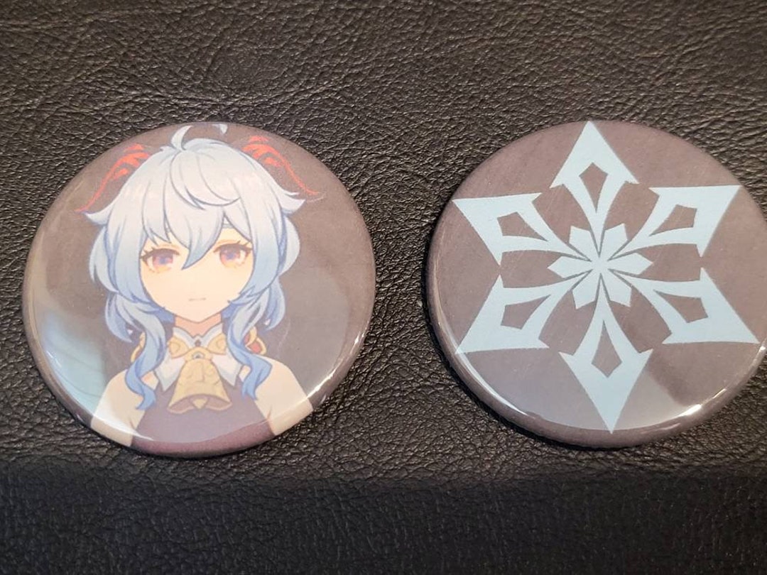 Genshin Impact; Ganyu and Cryo Element Button Set - Etsy