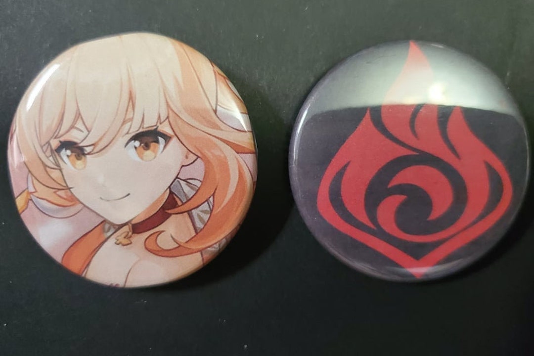 Genshin Impact; Yoimiya and Pryo Element Button Set - Etsy