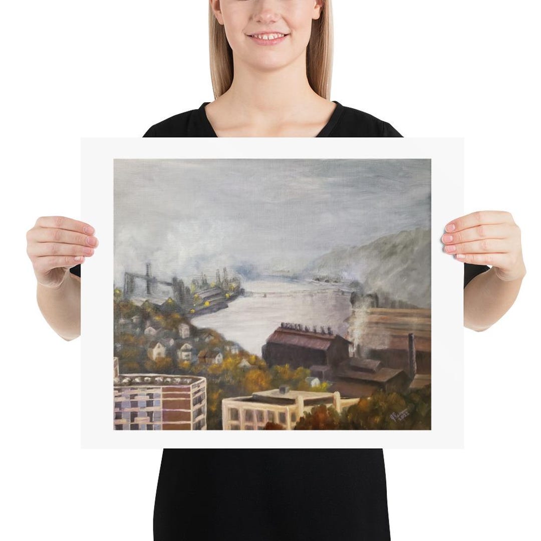Mon Valley Steel Mills 1984, Pittsburghgiclee Matte Postervarious
