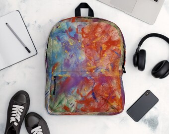 Pride laptoprugzak in regenboogkleuren met zakken
