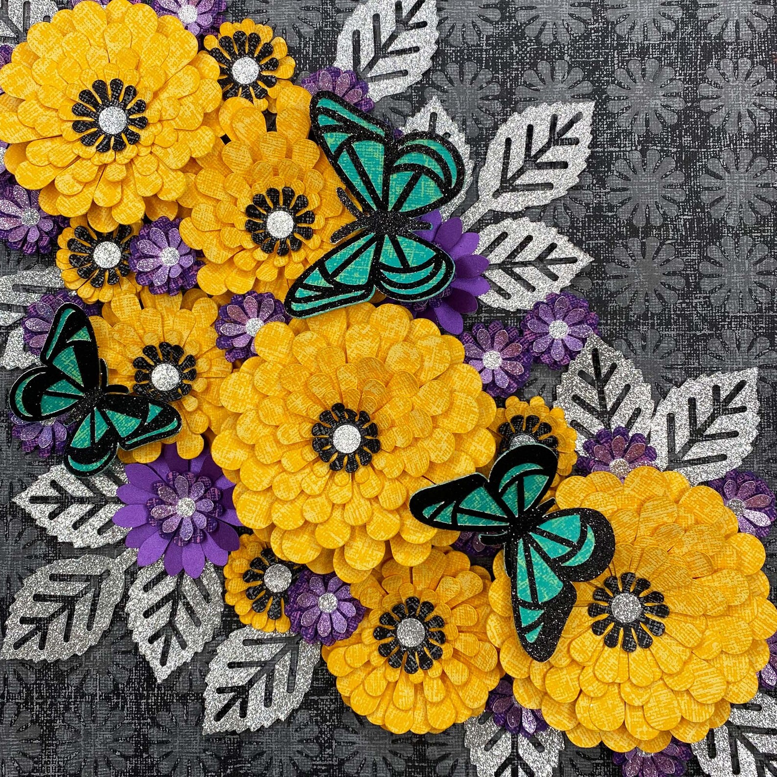 Paper Flower Shadow Box Paper Flower Arrangement Shadow Box Etsy