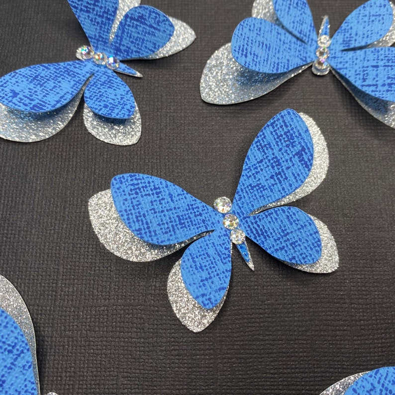 3D Butterfly Decoration 3D Butterfly Wall Decor Blue and Etsy