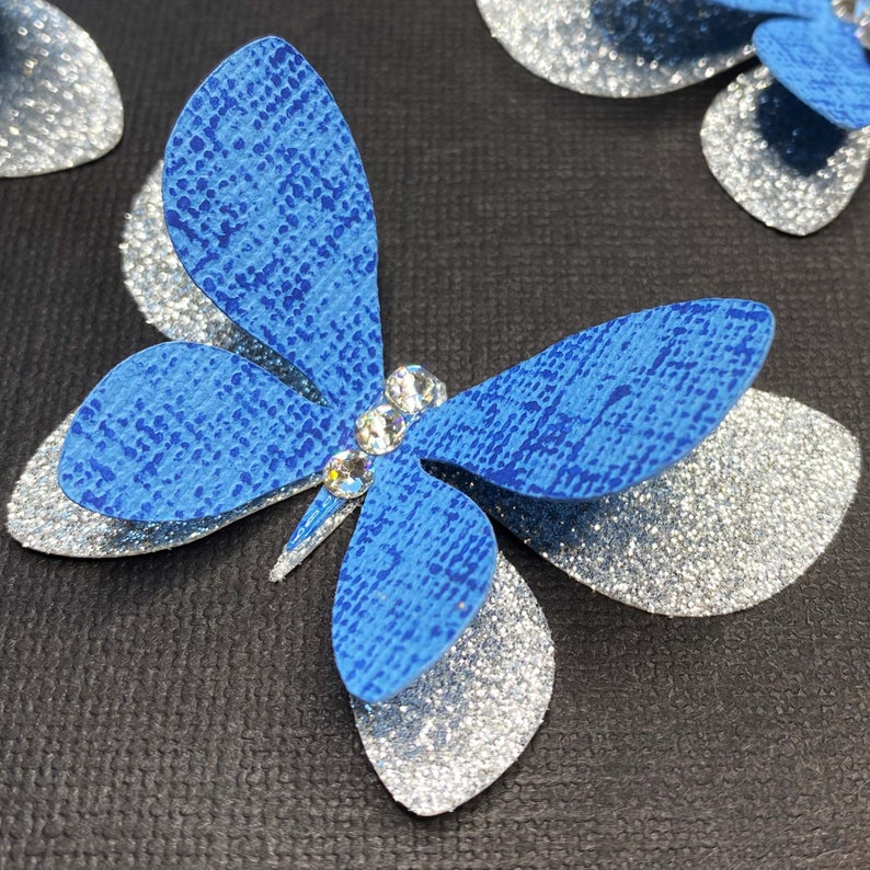 3D Butterfly Decoration 3D Butterfly Wall Decor Blue and Etsy