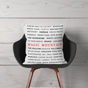 Magic Mountain, Vermont, Ski Trails, Ski Decor Pillow or Cover, Ski Home Decor, Ski Lover Presents, Skiing Gifts, Skiing Pillow, Cabin Decor