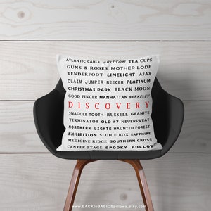 Discovery Mountain, Montana, Ski Trails Ski Decor Pillow or Cover, Ski Home Winter Decor, Ski Lover Skiing Gifts, Skiing Pillow, Cabin Decor