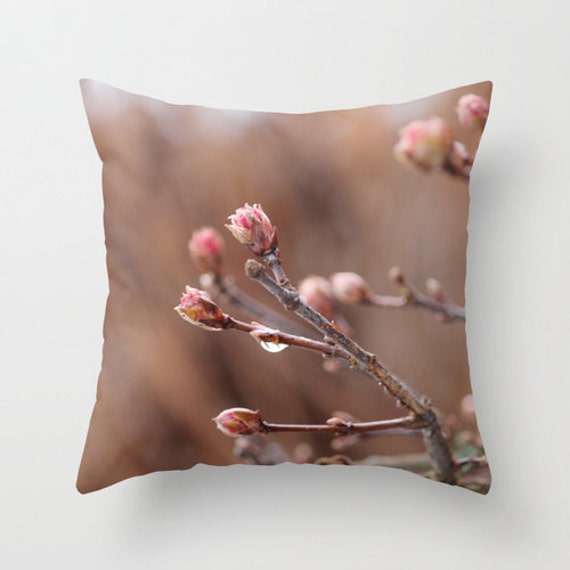 New Life Pillow Home Decoration Flower Tree Buds Mauve Etsy