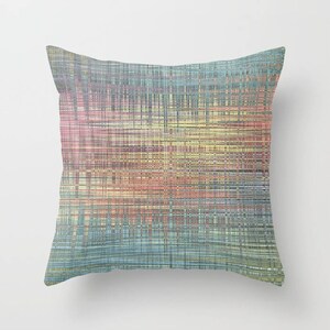 pillow or cover, Pastels,   home decor, Blue, Pink, Interior Design, Modern geometric Decorative digital art pillow or cover, kids decor
