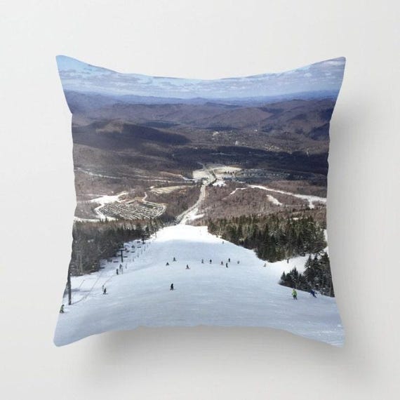 Superstar, Killington, Vermont, pillow or cover  ski decor,home decor,winter decor,interior design,white,blue, Mountains, snow,Worldcup